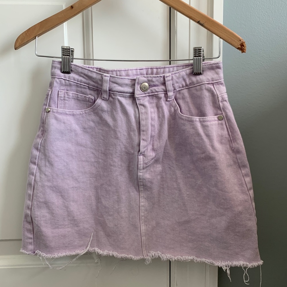 Purple jean skirt